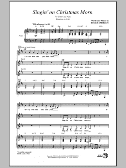 page one of Singin' On Christmas Morn (2-Part Choir)