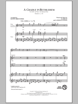 page one of A Cradle In Bethlehem (SAB Choir)