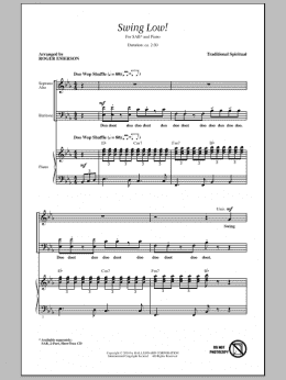 page one of Swing Low, Sweet Chariot (SAB Choir)