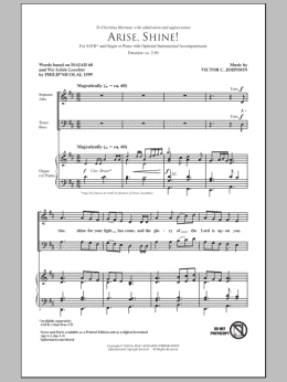 page one of Arise, Shine! (SATB Choir)