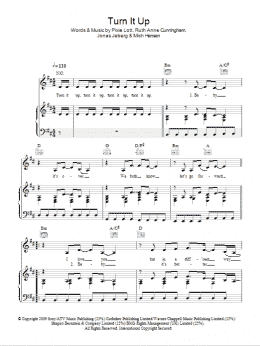 page one of Turn It Up (Piano, Vocal & Guitar Chords)