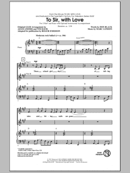 page one of To Sir, With Love (2-Part Choir)