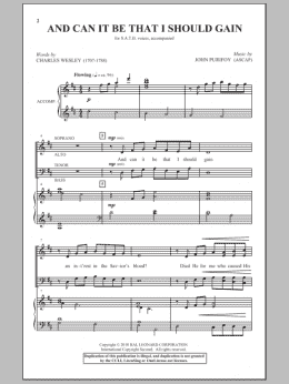 page one of And Can It Be That I Should Gain (SATB Choir)