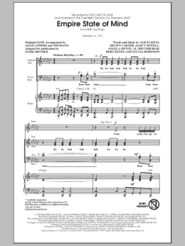 page one of Empire State Of Mind (SATB Choir)