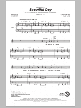 page one of Beautiful Day (SATB Choir)