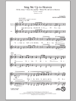 page one of Sing Me Up To Heaven (Medley) (SSA Choir)
