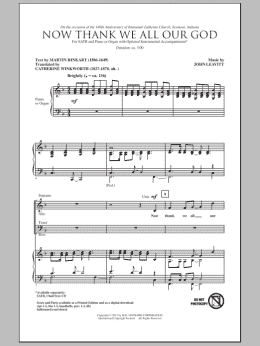 page one of Now Thank We All Our God (SATB Choir)