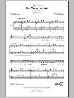 page one of The Moon And Me (2-Part Choir)