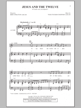 page one of Jesus And The Twelve (Unison Choir)