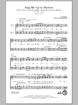 page one of Sing Me Up To Heaven (Medley) (TTBB Choir)