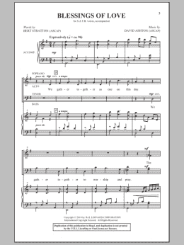 page one of Blessings Of Love (SATB Choir)
