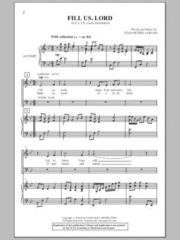page one of Fill Us, Lord (SATB Choir)