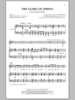 page one of The Glory Of Spring (SATB Choir)