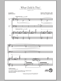page one of What Child Is This? (SATB Choir)