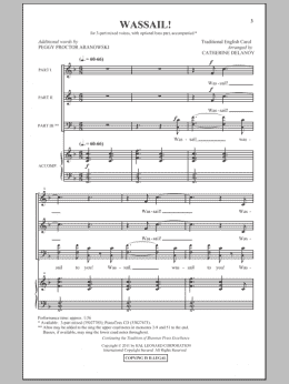 page one of Wassail! (3-Part Mixed Choir)