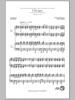 page one of Chicago! (3-Part Treble Choir)