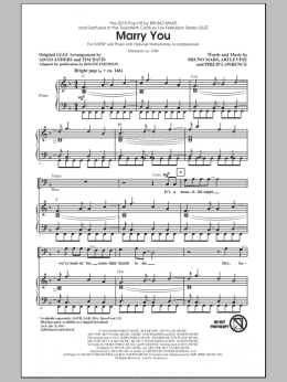 page one of Marry You (SATB Choir)