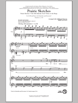 page one of Prairie Sketches (Medley) (SATB Choir)