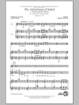 page one of Isabel And The Bear (2-Part Choir)