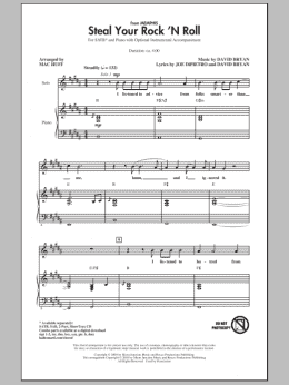 page one of Steal Your Rock 'N Roll (SATB Choir)