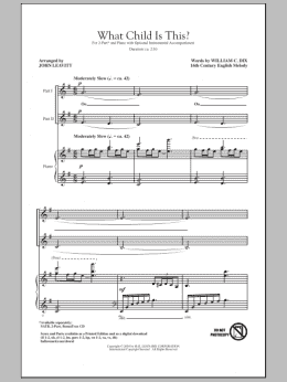 page one of What Child Is This? (2-Part Choir)