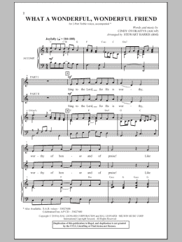 page one of What A Wonderful, Wonderful Friend (2-Part Choir)