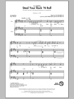 page one of Steal Your Rock 'N Roll (SAB Choir)