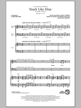 page one of Stuck Like Glue (SATB Choir)