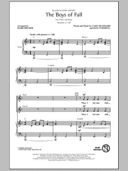 page one of The Boys Of Fall (2-Part Choir)