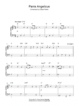 page one of Panis Angelicus (Easy Piano)