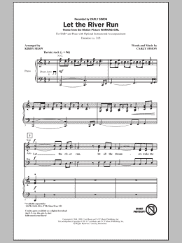 page one of Let The River Run (SAB Choir)