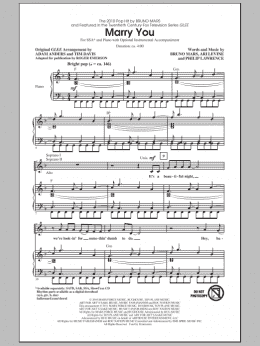 page one of Marry You (SSA Choir)