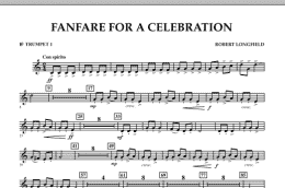 page one of Fanfare For A Celebration - Bb Trumpet 1 (Concert Band)