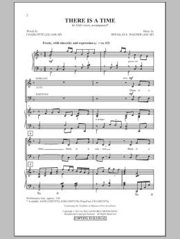page one of There Is A Time (SAB Choir)