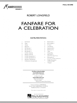 page one of Fanfare For A Celebration - Full Score (Concert Band)