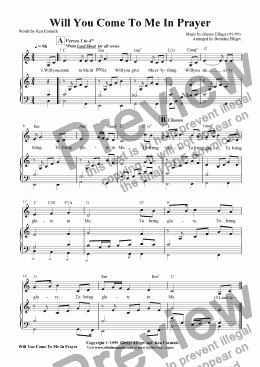page one of Will You Come To Me In Prayer - Piano/Vocal