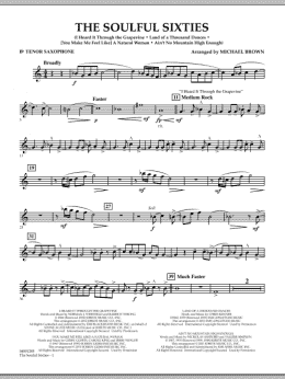 page one of The Soulful Sixties - Bb Tenor Saxophone (Concert Band)