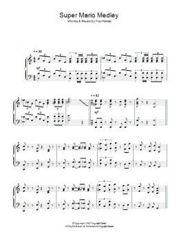page one of Super Mario Bros Theme (Piano Solo)