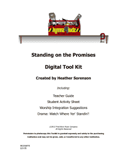 page one of Standing On The Promises (Choir Tool Kit)