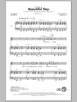 page one of Beautiful Day (SAB Choir)