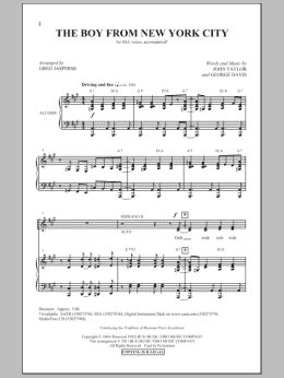 page one of The Boy From New York City (SSA Choir)