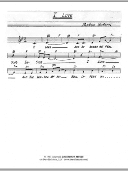 page one of I Love (Lead Sheet / Fake Book)