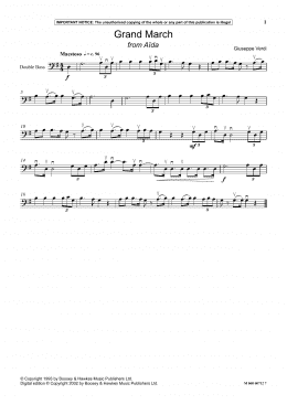 page one of Grand March (from Aida) (Instrumental Solo)