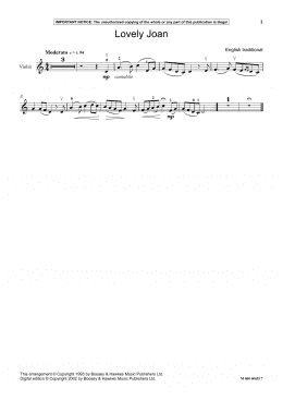 page one of Lovely Joan (Instrumental Solo)