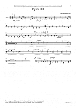 page one of Byker Hill (Instrumental Solo)