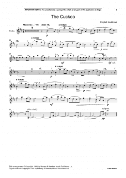 page one of The Cuckoo (Instrumental Solo)