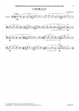 page one of Chorale (Instrumental Solo)