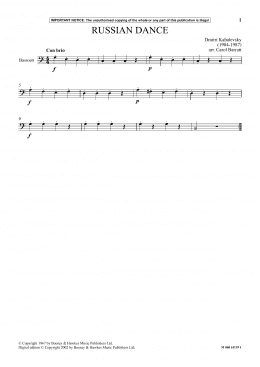 page one of Russian Dance (Instrumental Solo)