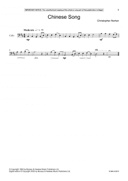 page one of Chinese Song (Instrumental Solo)