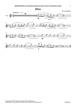 page one of Bliss (Instrumental Solo)
